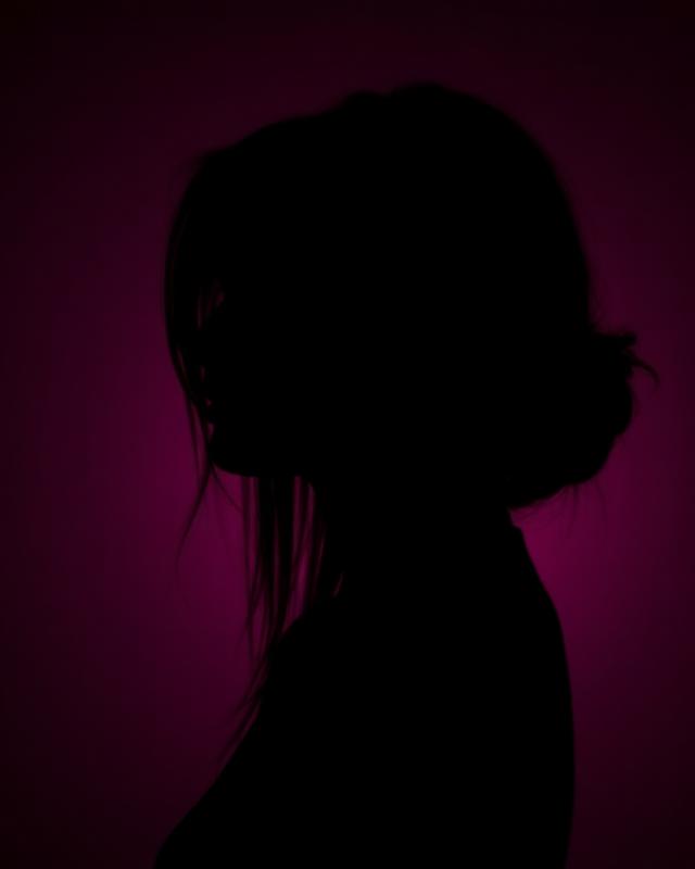 Anonymous user silhouette in the anonymous chat room